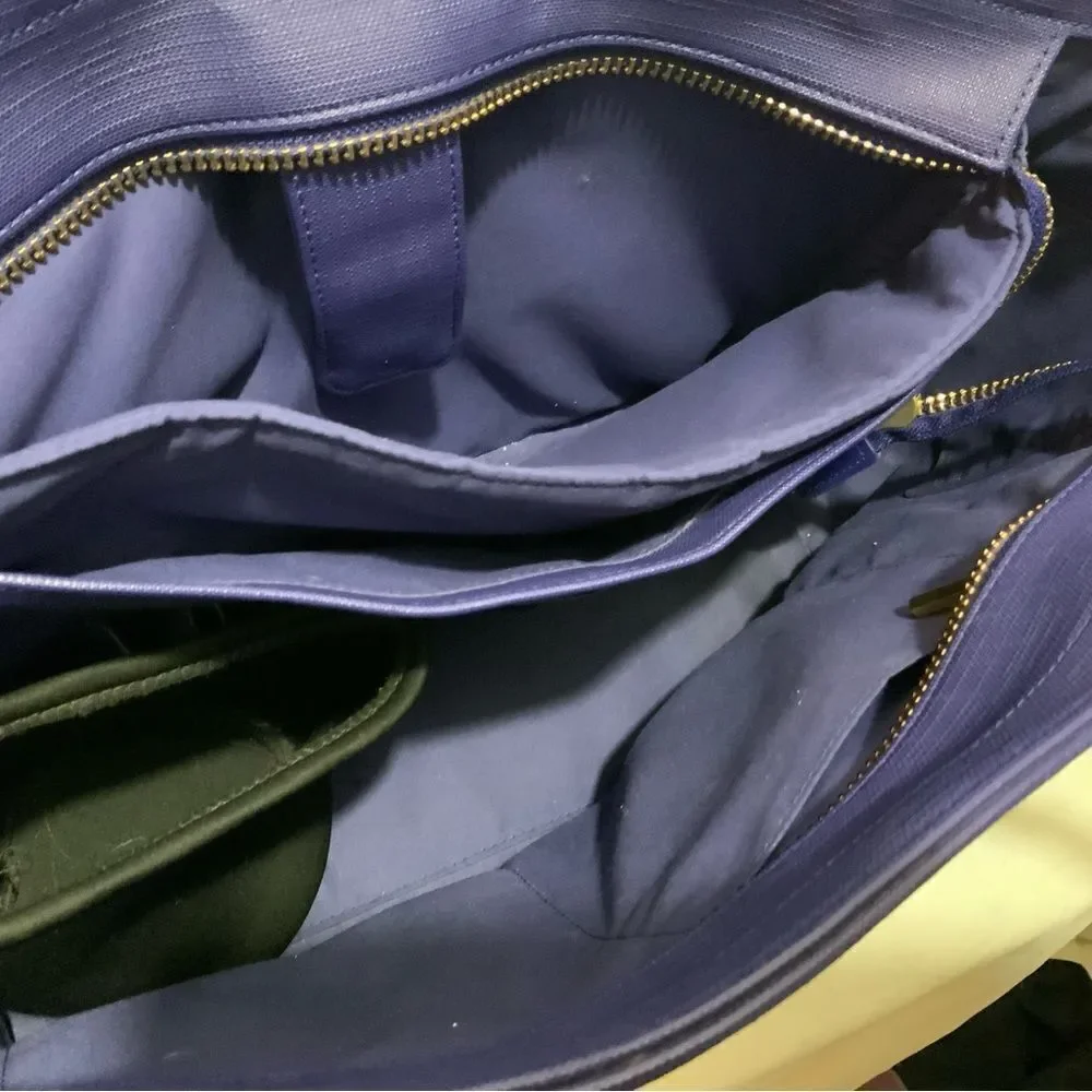 Dagne Dover Genuine Tote Bag Purse extra large Blue